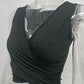 Full Size Ruched Surplice Tank