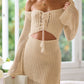 Cutout Lace-Up Long Sleeve Cover Up